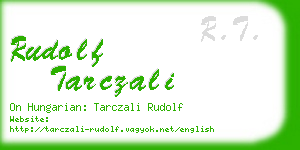 rudolf tarczali business card